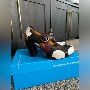 Fluevog Arbus size 7.5 EUC w/box & special Fluevog ornament in mini shoebox